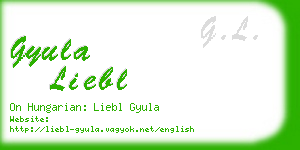 gyula liebl business card